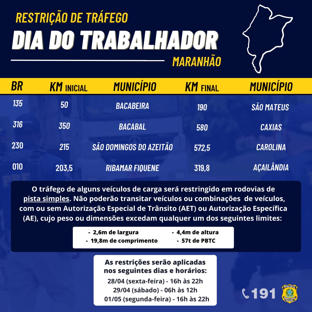 Rodovias federais terão restrições de tráfego para veículos de carga a partir desta sexta-feira 2 WhatsApp Image 2023 04 27 at 04.06.39
