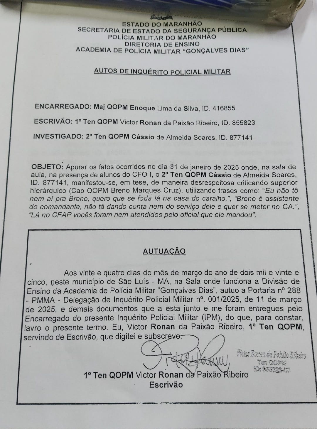 Capitão da PM é assassinado por tenente dentro de academia da polícia, em São Luís 2 IMG 5068