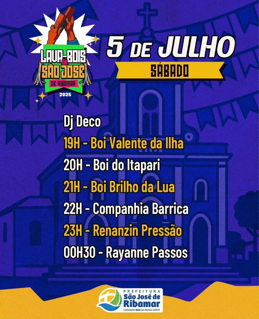 Prefeitura de São José de Ribamar divulga programação do lava bois 2025 2 IMG 5735