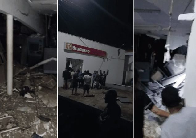 Bandidos explodem agência bancária em São Vicente Férrer