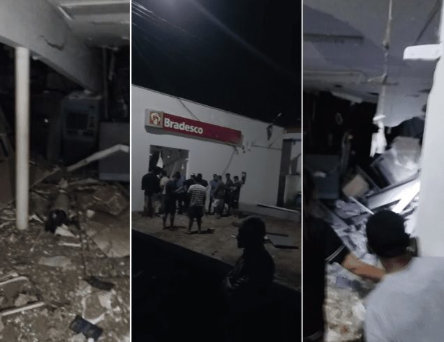 Bandidos explodem agência bancária em São Vicente Férrer
