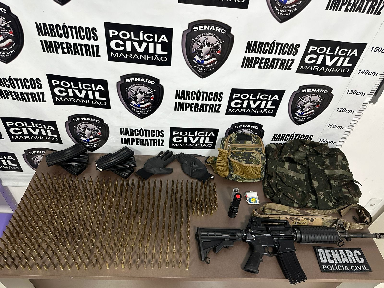 Polícia Civil do Maranhão apreende fuzil e cerca de 500 munições em operação na região Tocantina