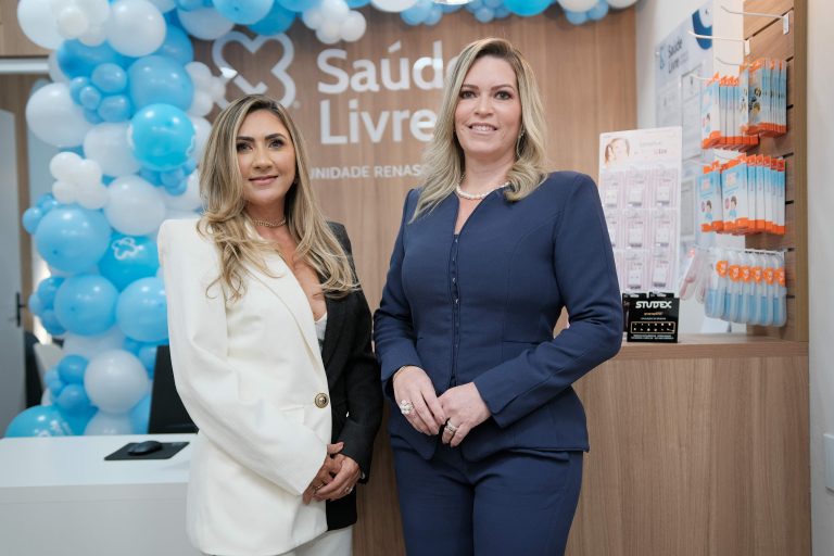 Foto 1. As sócias Ângela Duarte e Patrícia Vasconcelos, franqueadas da Saúde Livre Vacinas;