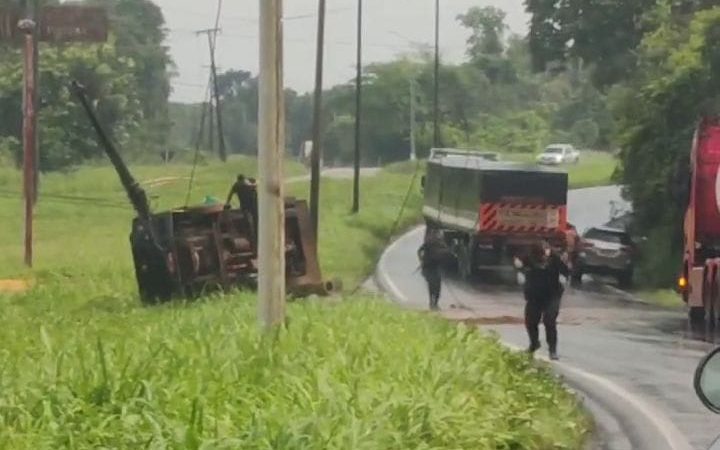 Vigilantes são atacados por abelhas após capotamento de carro-forte na BR 135