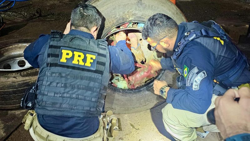 PRF apreende mais de 188 kg de drogas escondidas em pneus de caminhão em São Luís