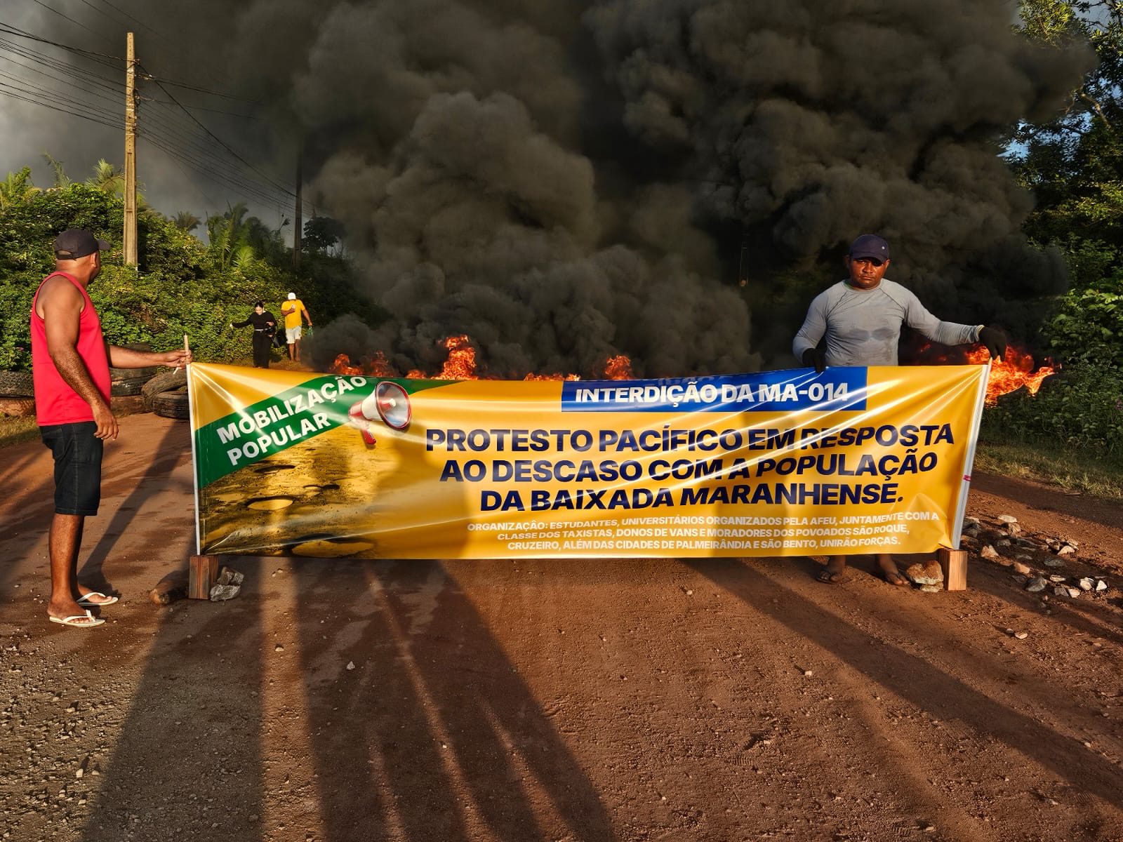 Caminhoneiros protestam por melhores condições de rodovias maranhenses