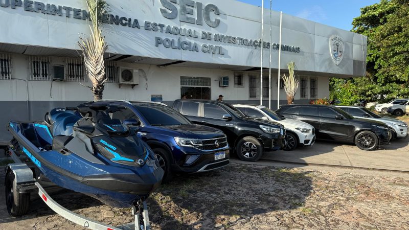 Polícia Civil apreende veículos de luxo e bens de influenciadores investigados por promover jogos de azar em São Luís