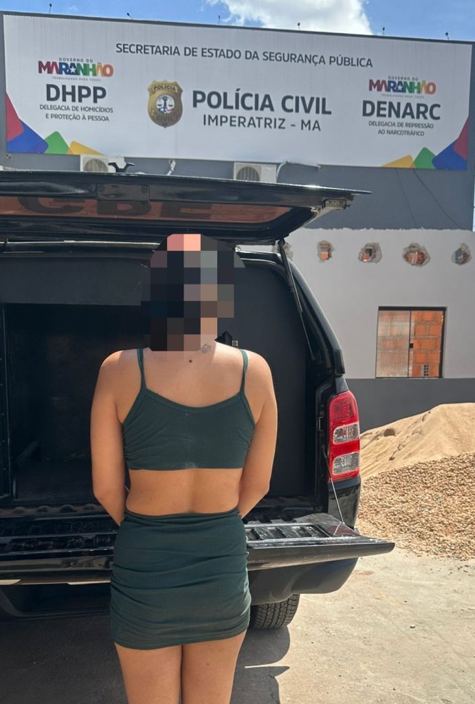 Polícia prende mulher procurada no Maranhão e Goiás por tráfico de drogas