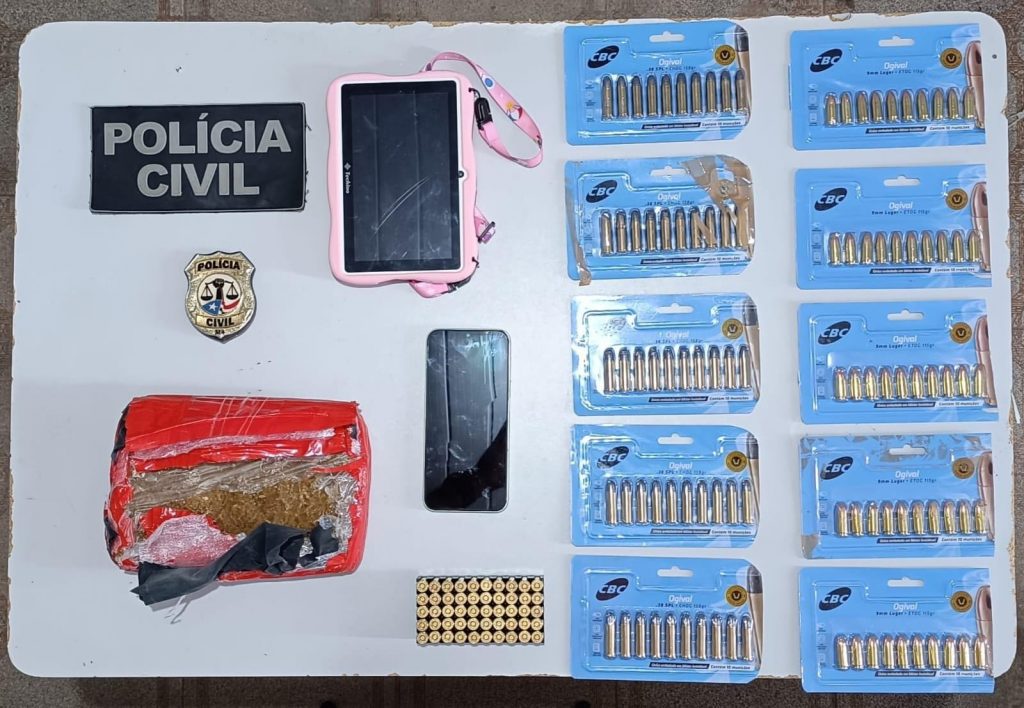 Polícia flagra mulher com 150 munições e drogas em ônibus que saiu do Pará com destino ao MA